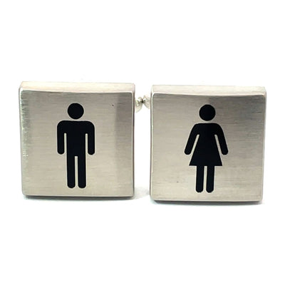 Male / Female Toilet Sign Cufflinks