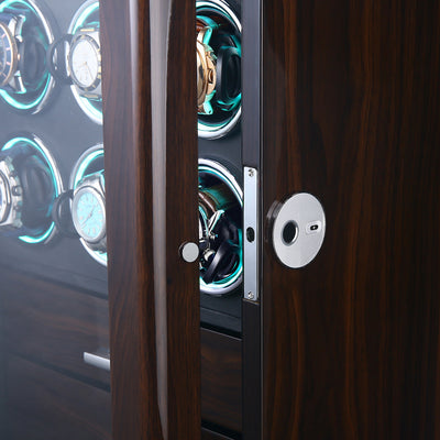 Esperance Watch Winder for 9 Watches with Fingerprint Lock and Drawer