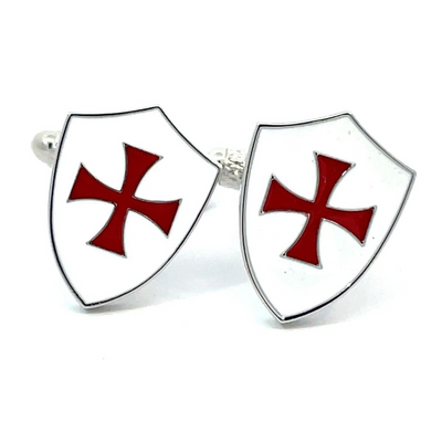 Knights Templar Crusader Shield Cufflinks