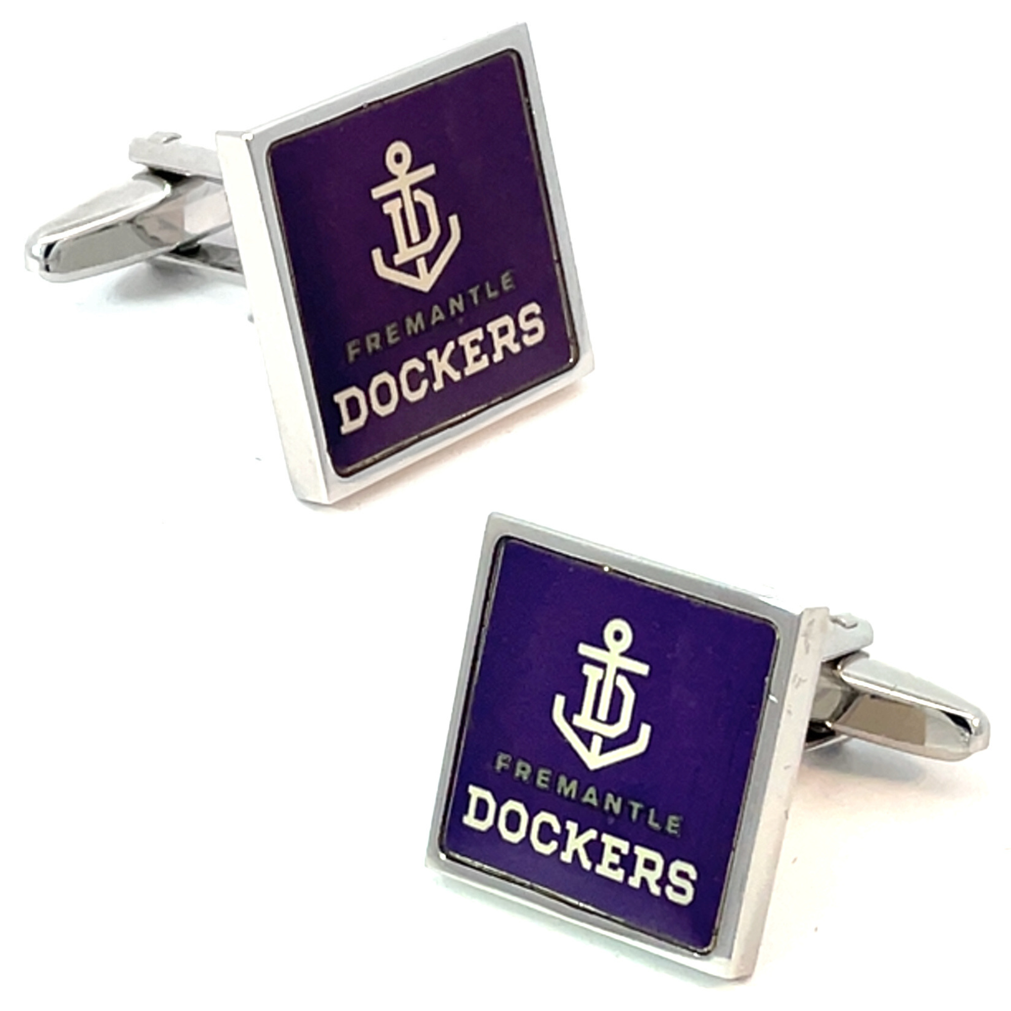 Colour Fremantle Dockers Logo AFL Cufflinks