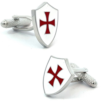 Knights Templar Crusader Shield Cufflinks