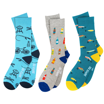 Dad Fishing Socks Gift Set