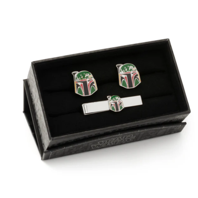 Boba Fett Cufflinks and Tie Bar Gift Set