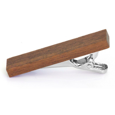 Large Dark Wood Tie Clip