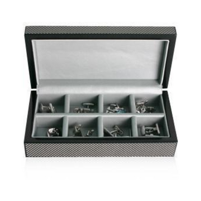 8 Pair Wooden Carbon Fibre Look Storage Box