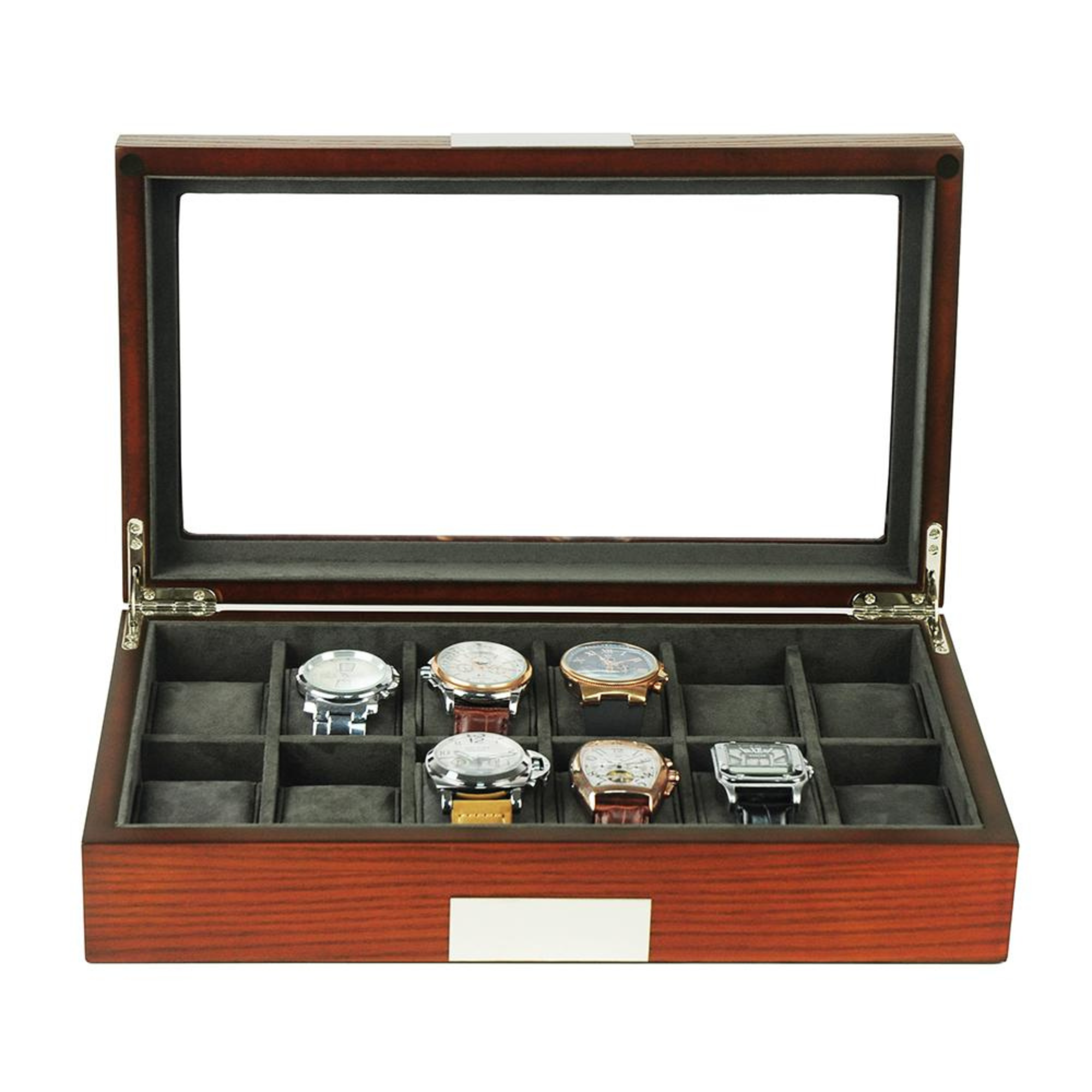 Mahogany Watch Storage Box for 12 Watches