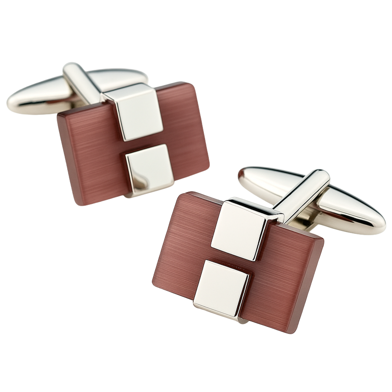 Mauve Ice Cateye Cufflinks