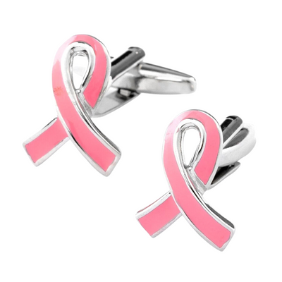 Pink Ribbon Breast Cancer Awareness Cufflinks