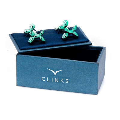 Green Balloon Dog Cufflinks