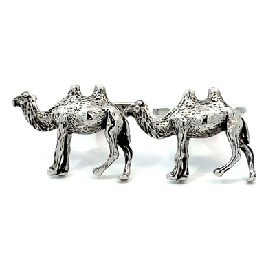 Camel Cufflinks in Antiqued Silver