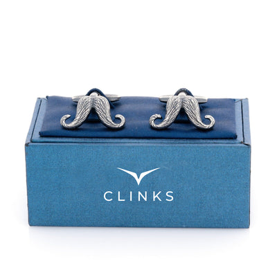 Antique Vintage Style Handlebar Moustache Cufflinks