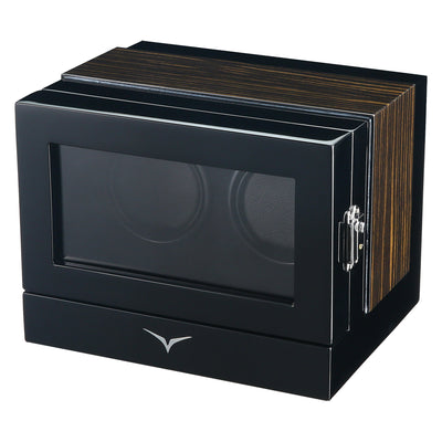 Sydney Watch Winder Box for 2 Watches in Black