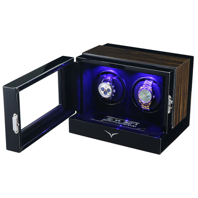 Sydney Watch Winder Box for 2 Watches in Black