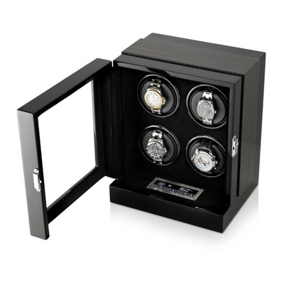 Sydney Watch Winder Box for 4 Watches in Black