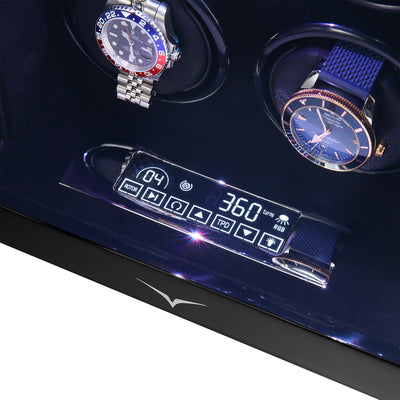 Sydney Watch Winder Box for 4 Watches in Black