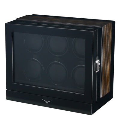 Sydney Watch Winder Box for 6 Watches in Black