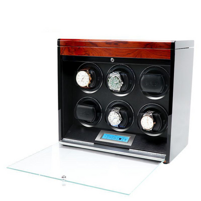 Vancouver Watch Winder for 6 Wood Grain