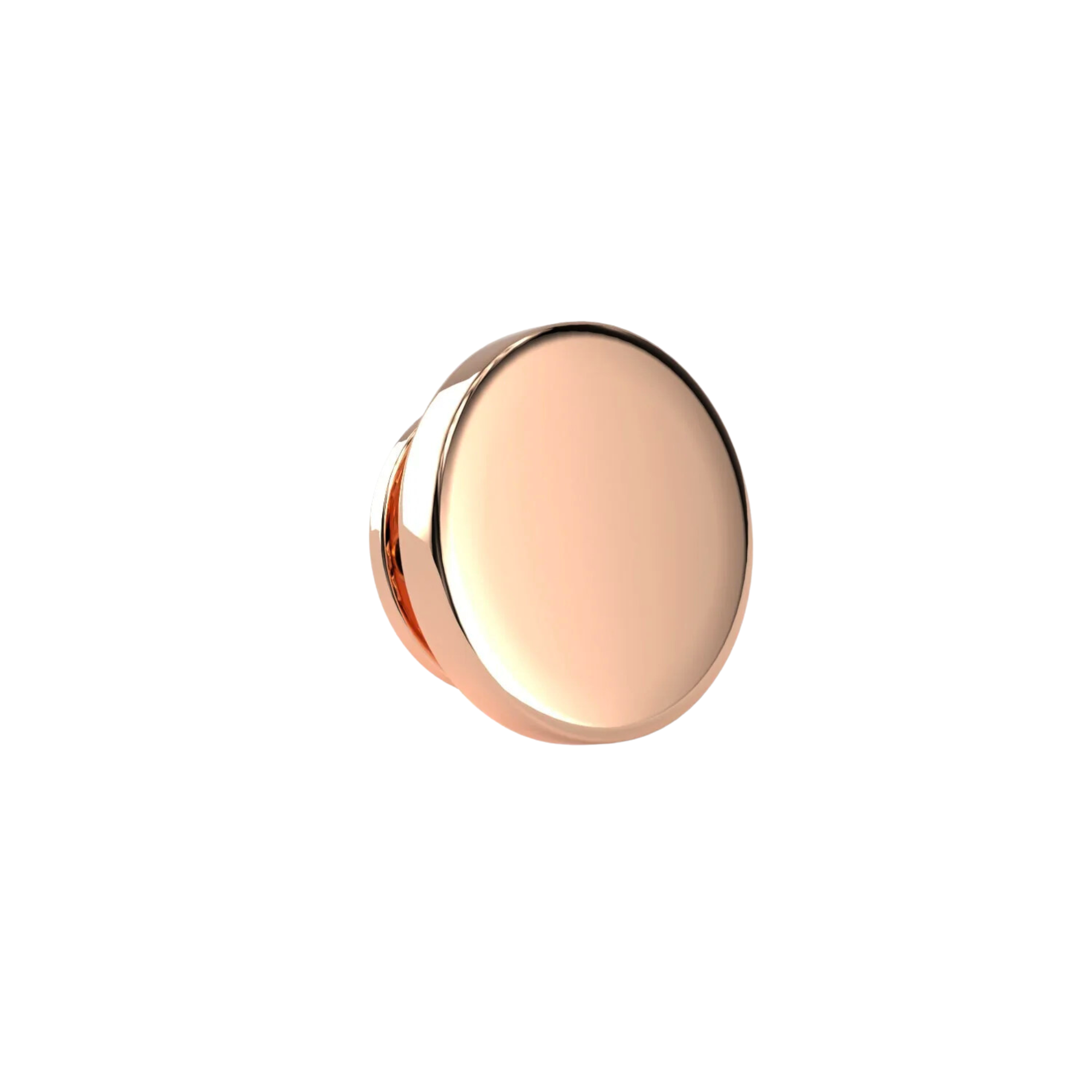 Round Rose Gold Engravable Lapel Pin