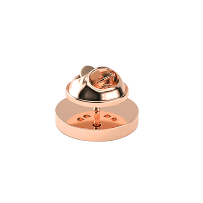 Round Rose Gold Engravable Lapel Pin