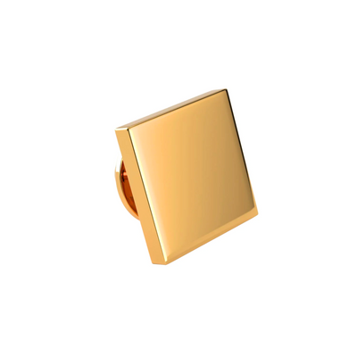 Square Gold Engravable Lapel Pin