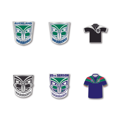 New Zealand Warriors Logo NRL Pin Set