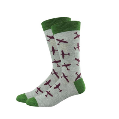 Mens Ditsy Plane Sock