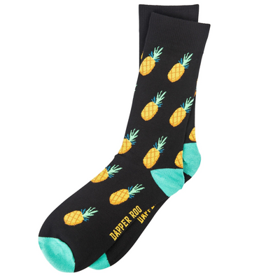 Pina Colada Pineapple Bamboo Socks by Dapper Roo