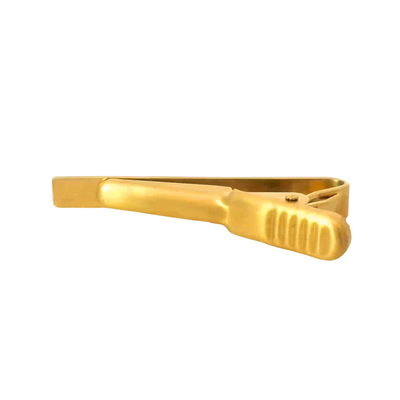 Small Brushed Gold Tie Clip 40mm