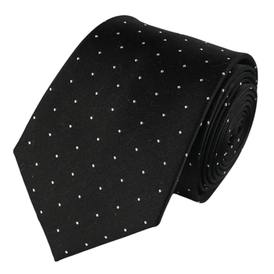 Black Silk Micro Spot Tie