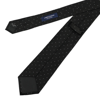 Black Silk Micro Spot Tie