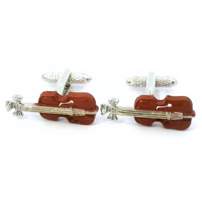 Brown Violin Cufflinks