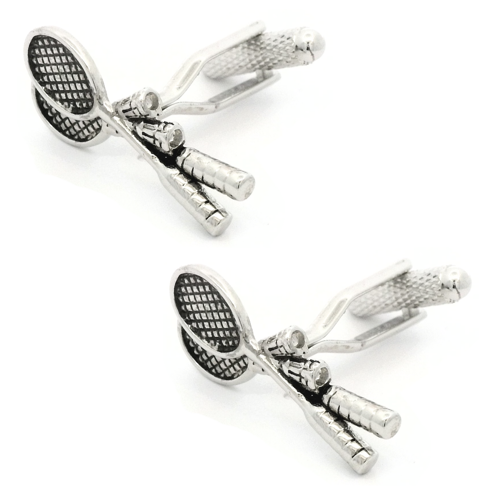 Crossed Badminton Racquets Cufflinks