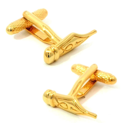 Gold Fountain Nib Cufflinks