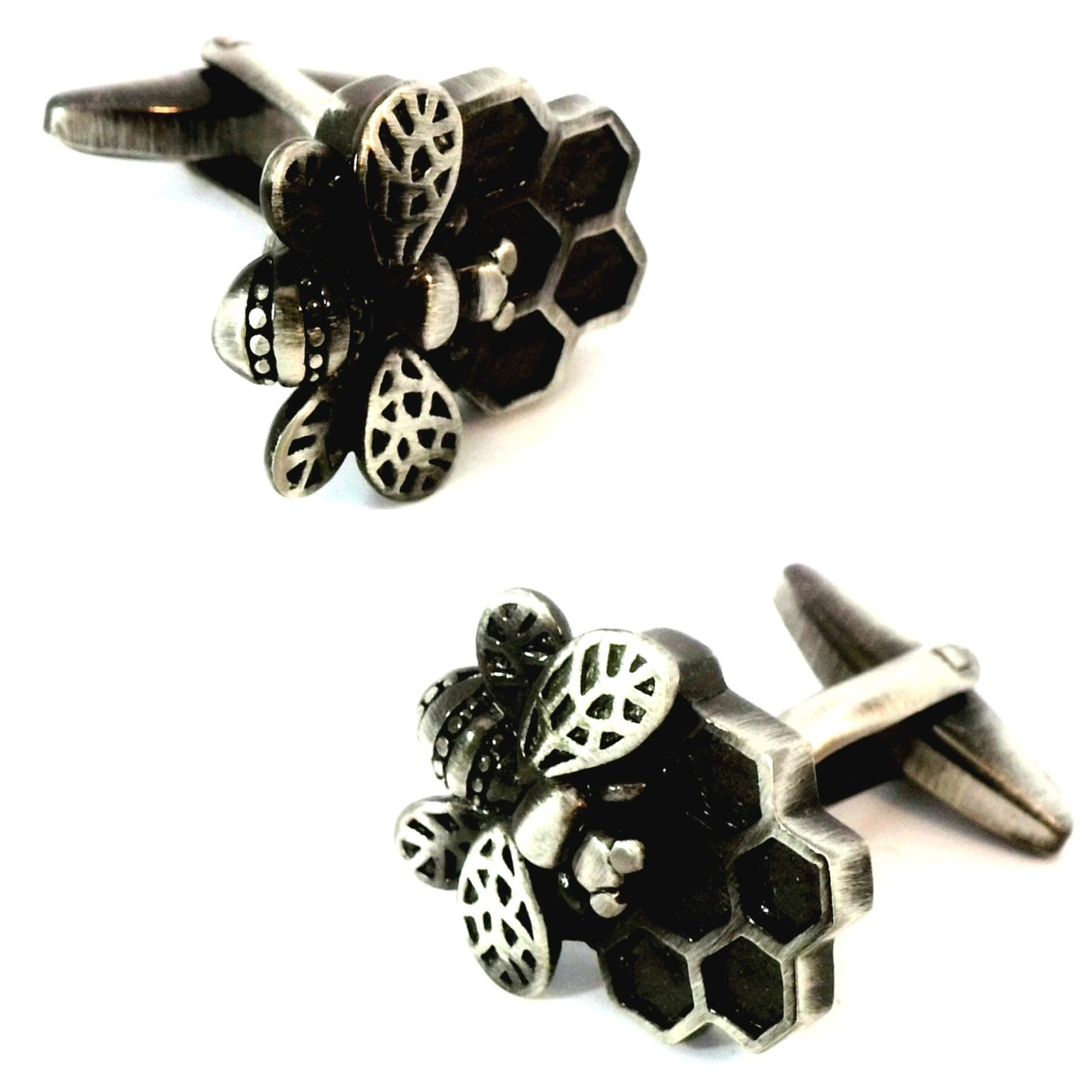 Honeycomb and Bee Cufflinks