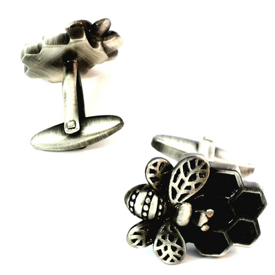 Honeycomb and Bee Cufflinks