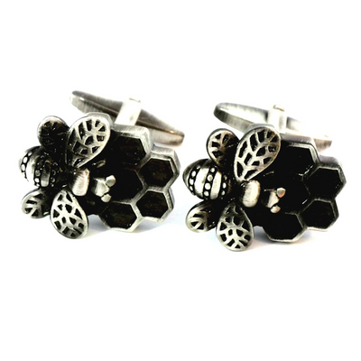 Honeycomb and Bee Cufflinks