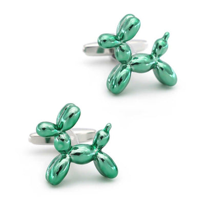 Green Balloon Dog Cufflinks