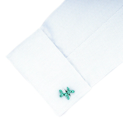 Green Balloon Dog Cufflinks