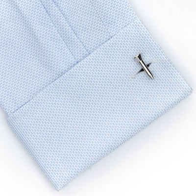 Golf Ball and Tee Silver Cufflinks