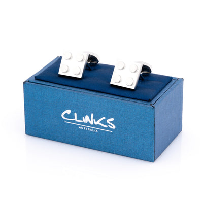 Silver Square Lego Like Building Block Cufflinks