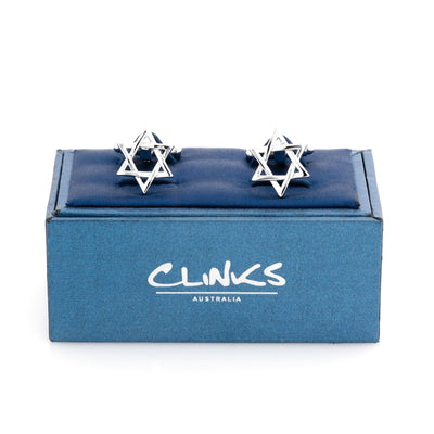 Silver Star of David Cufflinks