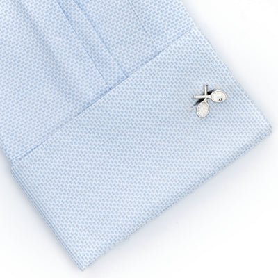 Crossed Tennis Racquet Cufflinks