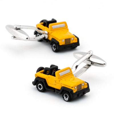 Yellow Jeep Cufflinks