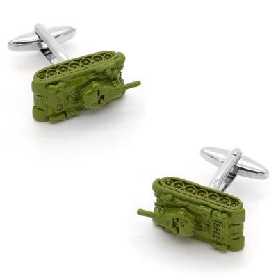 Green Army Tank Cufflinks