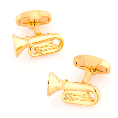 Tuba Cufflinks Gold