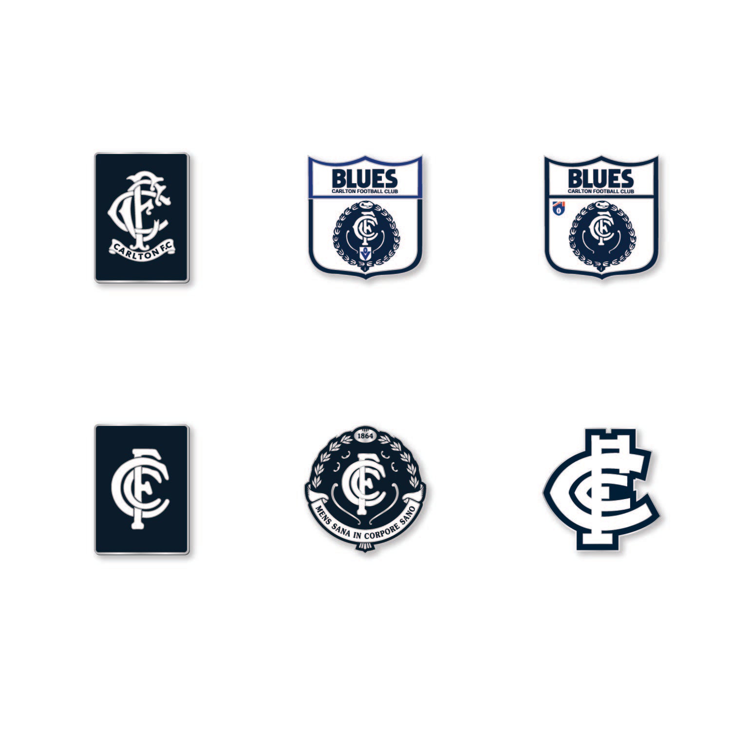 Carlton Blues AFL Pin Set