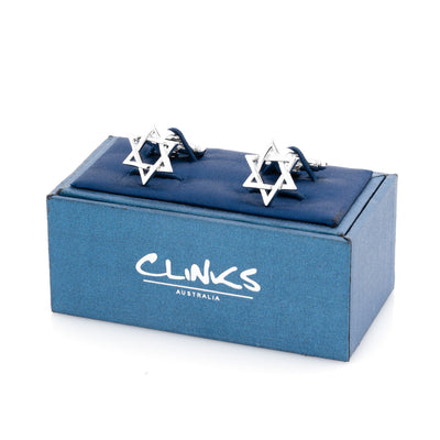 Silver Star of David Cufflinks