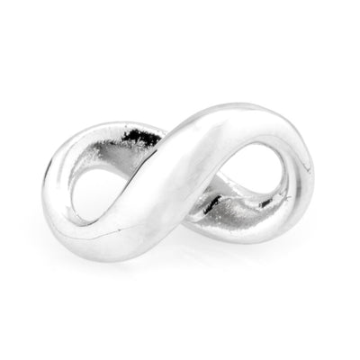 Silver Infinity Symbol Lapel Pin