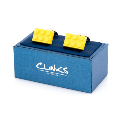 Yellow Building Block Cufflinks