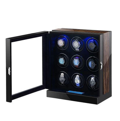 Black Watch Winder Box, 9 Watch Winder Box, Cuffed Watch Watch Winder, Clinks Australia Watch Winder Box, Black Watch Winder Box on Cuffed, Australia Watch Winder Box, Watch Winder Storage Box, Watch Winder Display Box, Watch Winder Box for 9, Watch Winder Box, Black, CW0901, Clinks.com